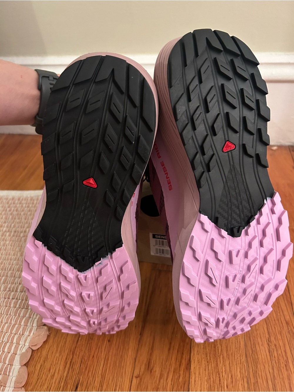 Salomon Women's Trail Running Shoes in Maroon, Pink and Black - Picture 3 of 7